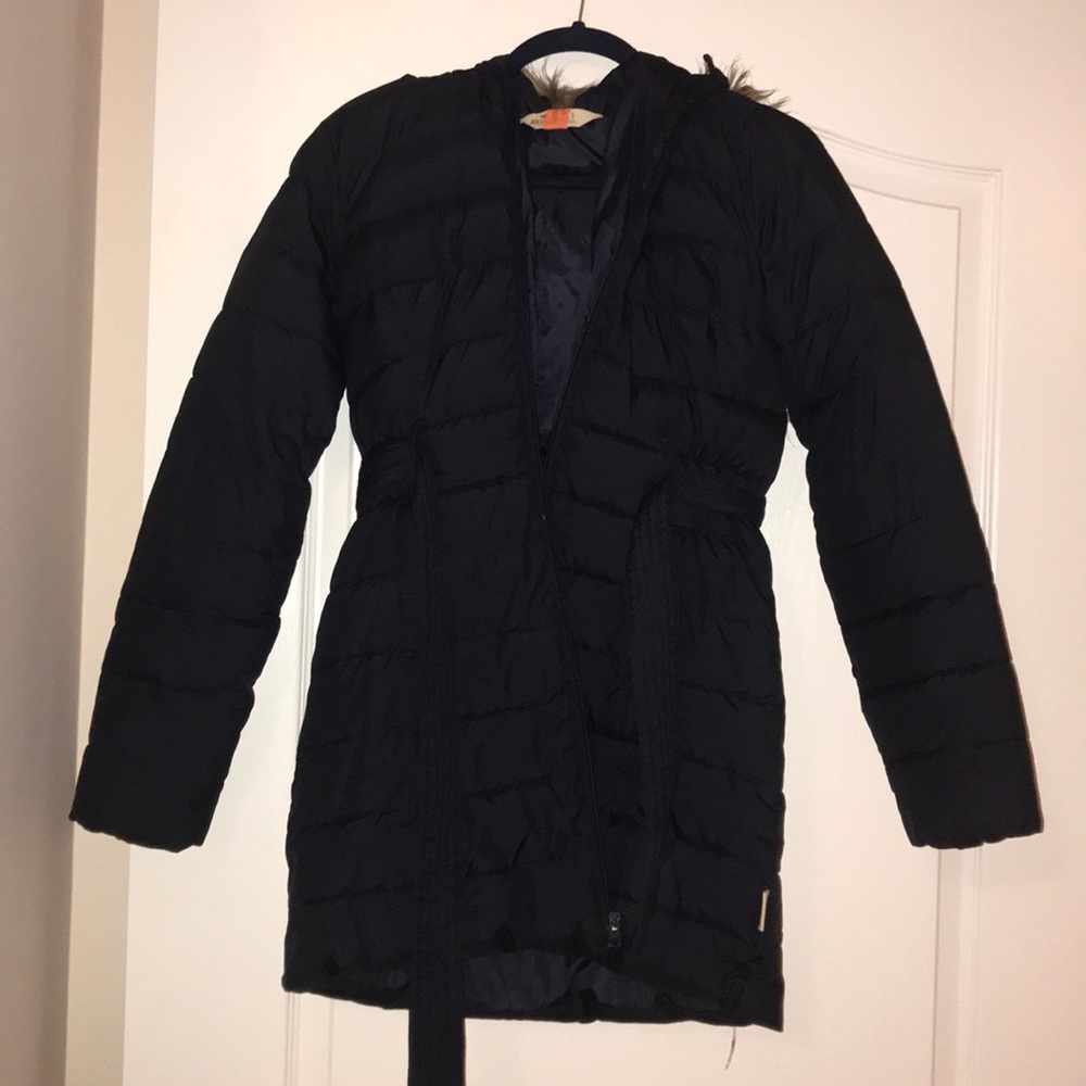 Fur hooded puffer jacket